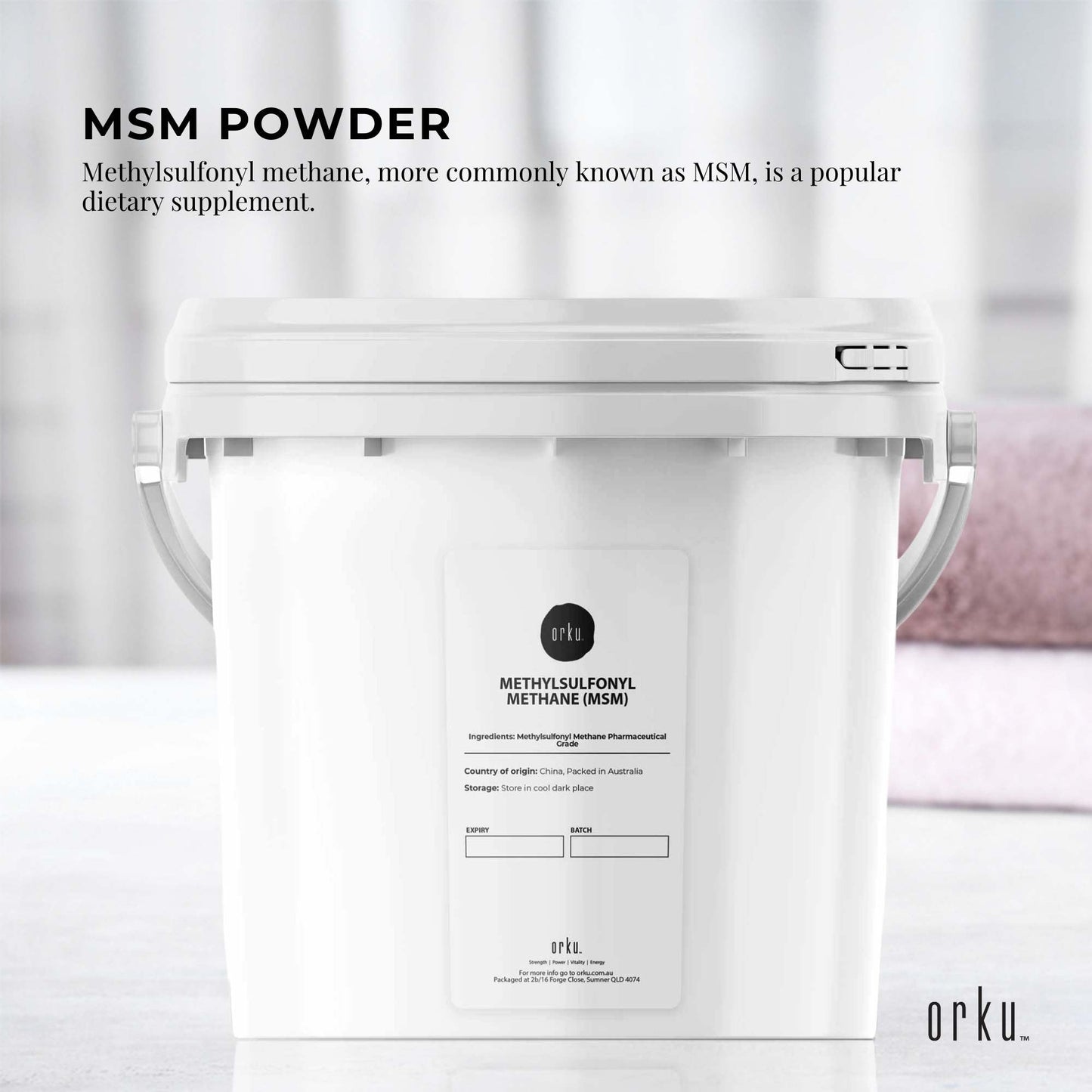 3Kg MSM Powder/Crystals - 99% Pure Methylsulfonylmethane, Odourless, Pharmaceutical Grade, Resealable Tub