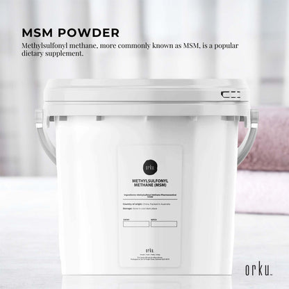 3Kg MSM Powder/Crystals - 99% Pure Methylsulfonylmethane, Odourless, Pharmaceutical Grade, Resealable Tub
