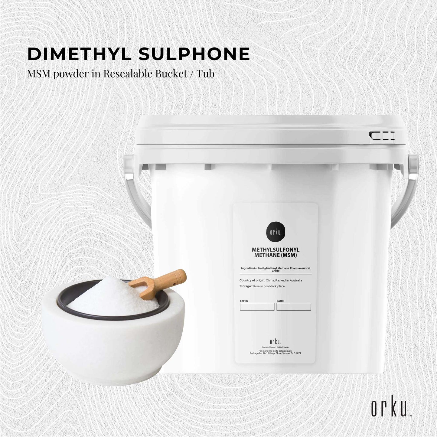 3Kg MSM Powder/Crystals - 99% Pure Methylsulfonylmethane, Odourless, Pharmaceutical Grade, Resealable Tub