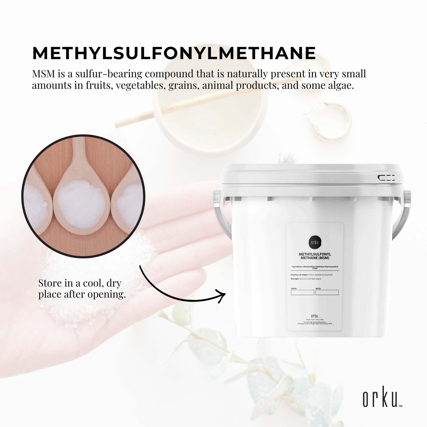 3Kg MSM Powder/Crystals - 99% Pure Methylsulfonylmethane, Odourless, Pharmaceutical Grade, Resealable Tub