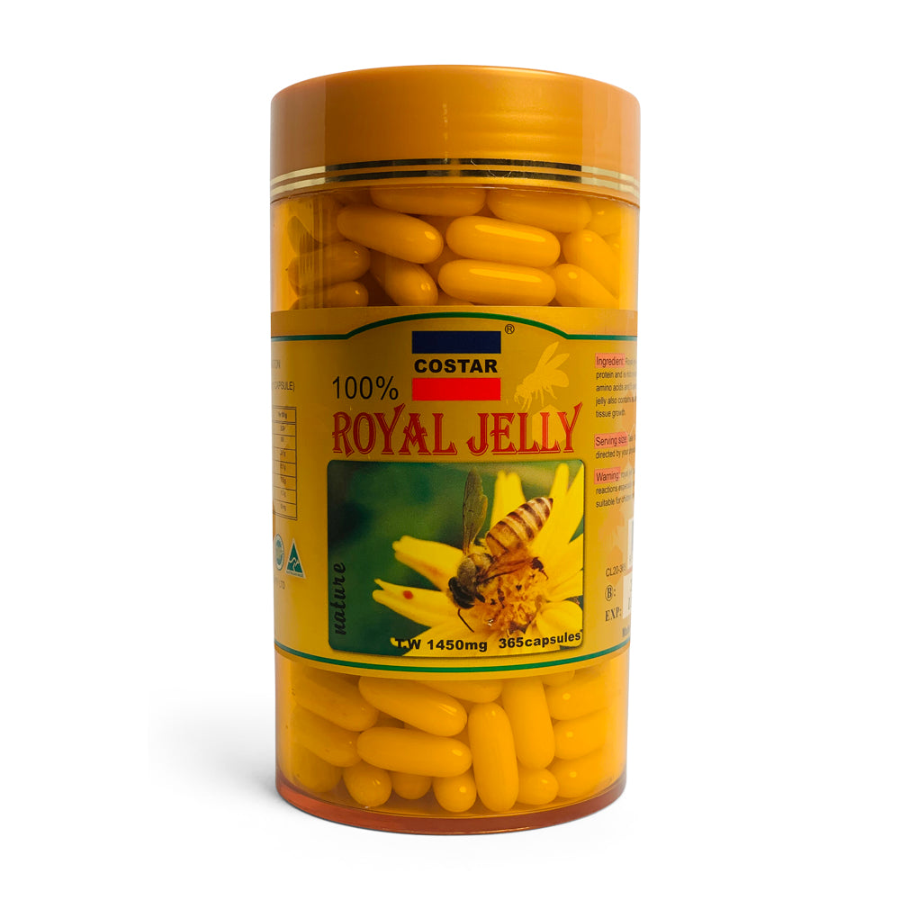 Costar Royal Jelly 1450mg 365 Capsules - B Complex, Vitamins A, C, D, E, Made in Australia