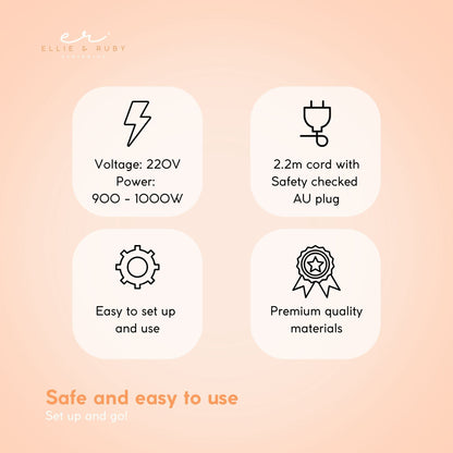 YC-106 Hair Dryer Accelerator with 360˚ Rotating Halo, Adjustable Height, 6 Modes, 900-1000W