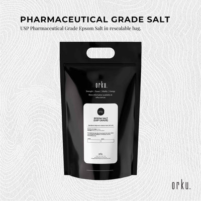 Orku 10Kg Pharmaceutical Grade Epsom Salt - USP Magnesium Sulphate Heptahydrate Crystals