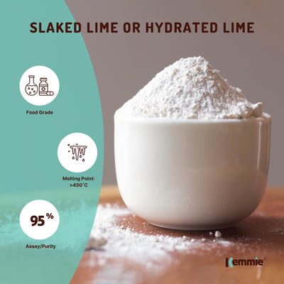Food Grade Calcium Hydroxide Powder 400g - FCC Hydrated Slaked Lime for Pickling & Corn Tortillas
