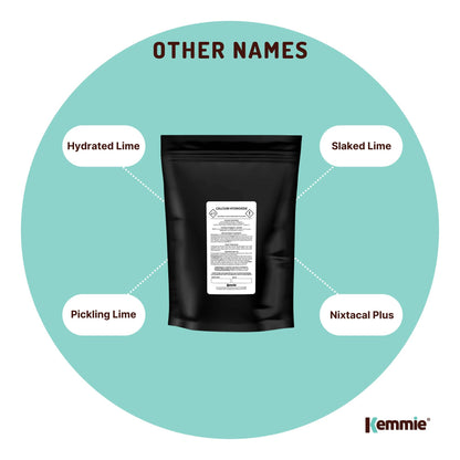 Food Grade Calcium Hydroxide Powder 400g - FCC Hydrated Slaked Lime for Pickling & Corn Tortillas