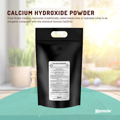 5Kg Food Grade Calcium Hydroxide Powder - FCC Hydrated Slaked Lime for Pickling & Corn Tortillas
