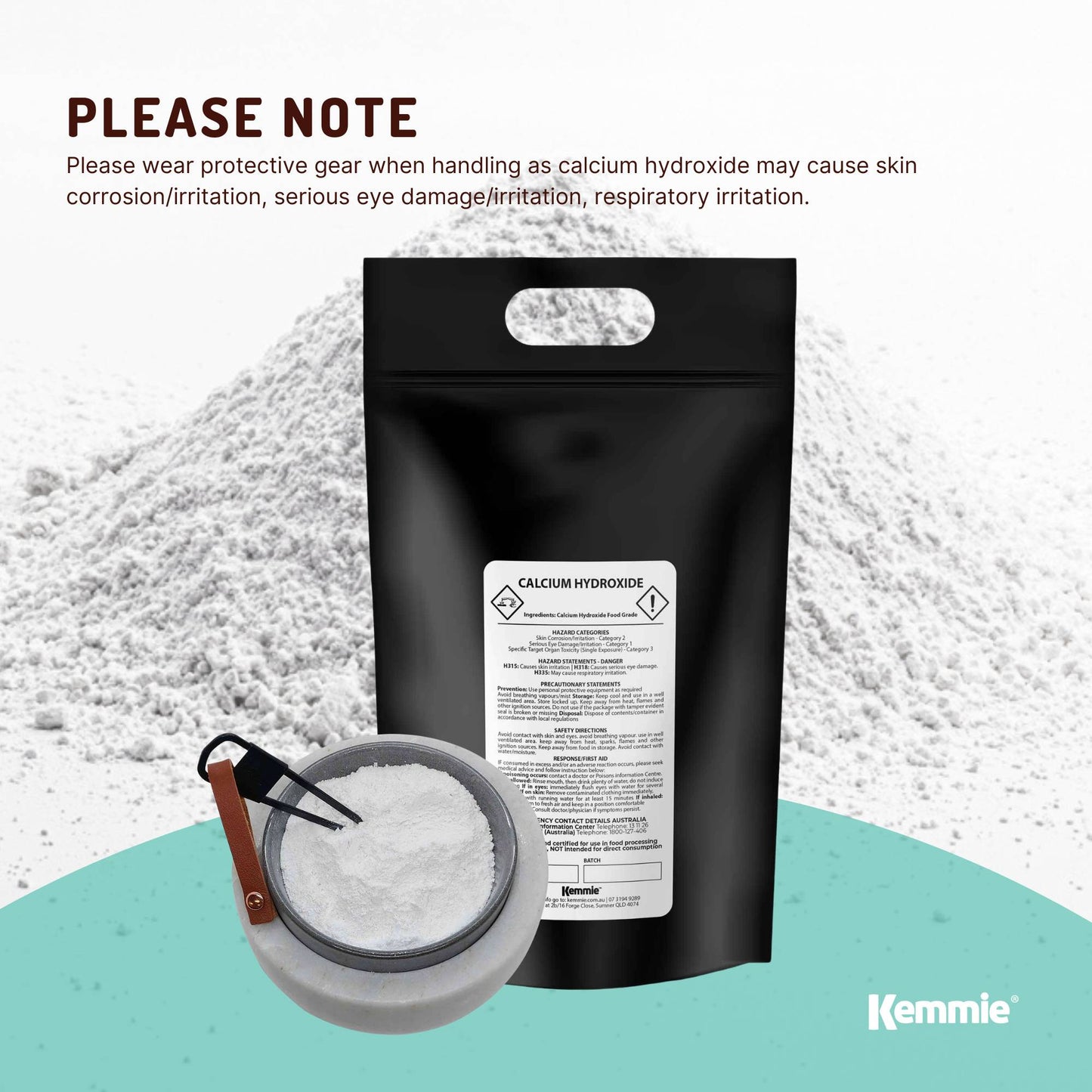 Bulk 10Kg Food Grade Calcium Hydroxide FCC Hydrated Slaked Lime Powder Ca(OH)2 95% Purity