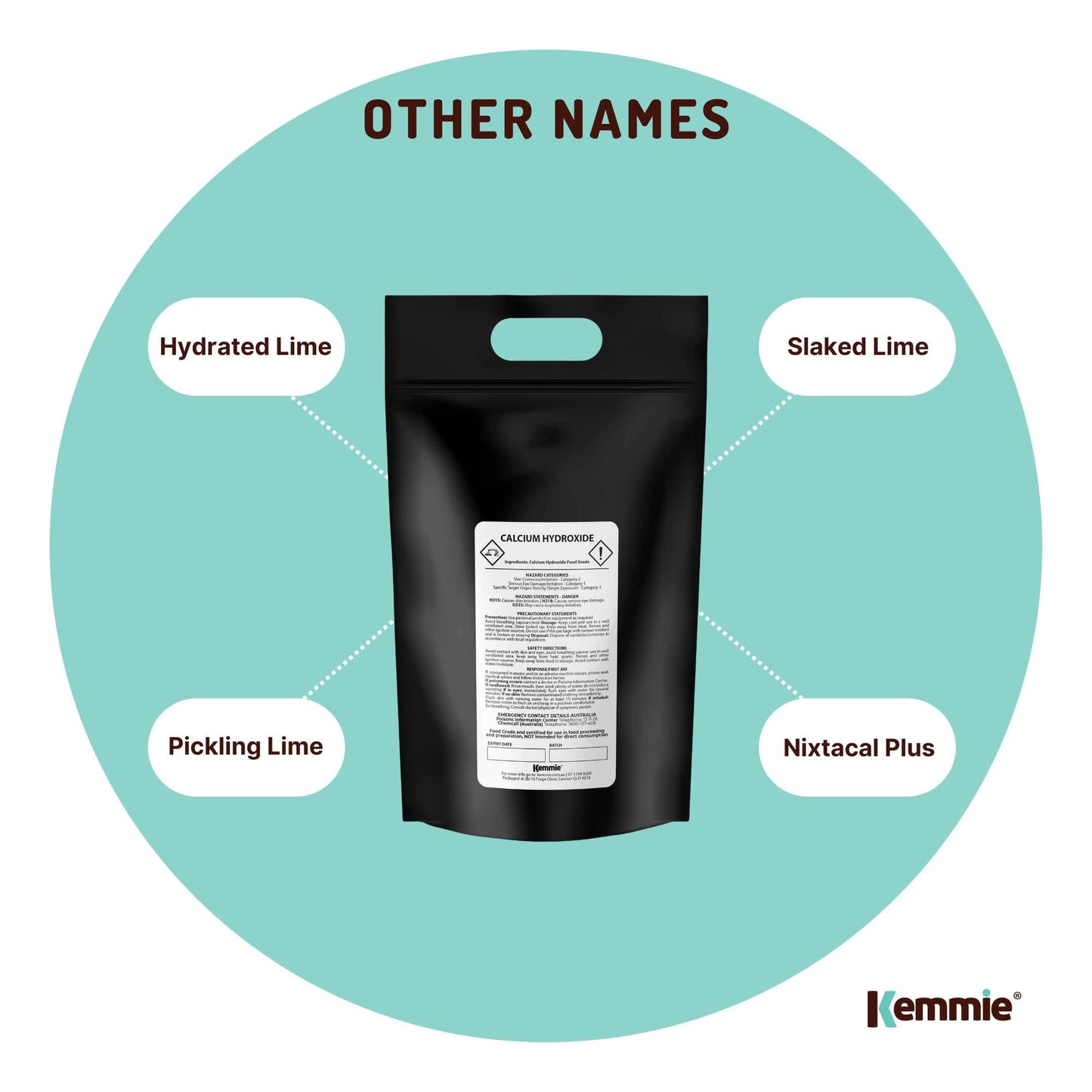 20Kg Food Grade Calcium Hydroxide Powder FCC Hydrated Slaked Lime for Pickling & Nixtamalization