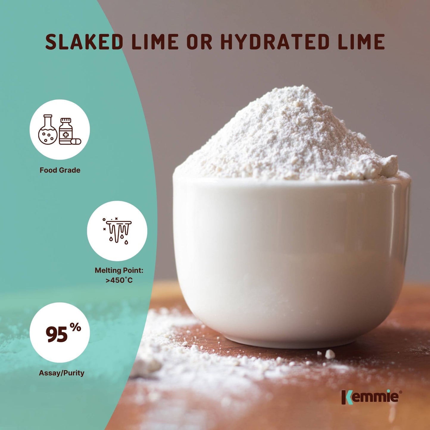 2.5kg Food Grade Calcium Hydroxide Powder FCC Hydrated Slaked Lime Pickling Lime