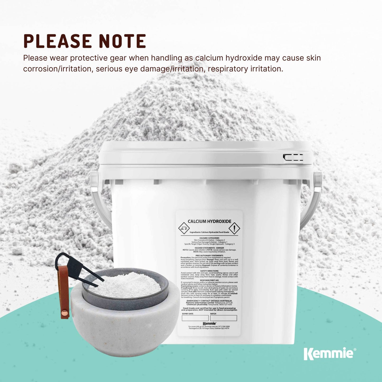 2.5kg Food Grade Calcium Hydroxide Powder FCC Hydrated Slaked Lime Pickling Lime