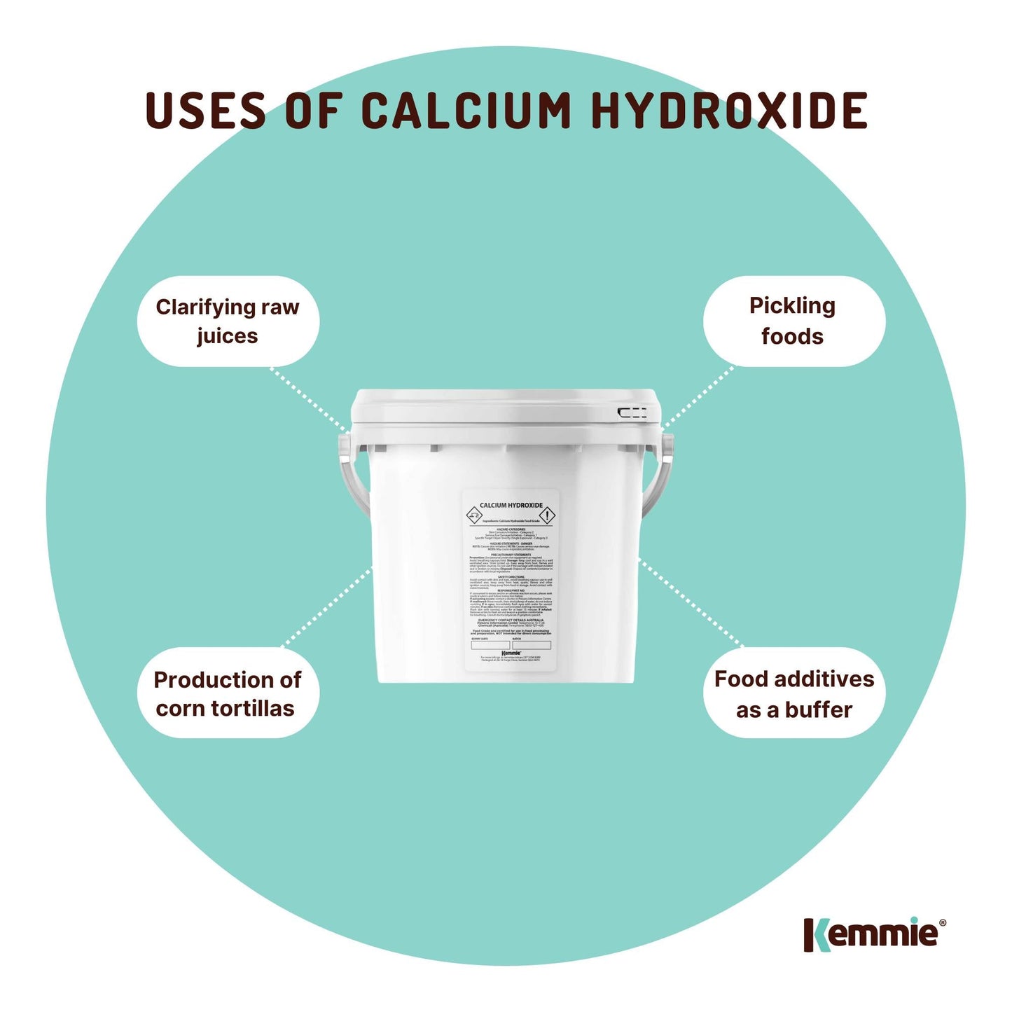2.5kg Food Grade Calcium Hydroxide Powder FCC Hydrated Slaked Lime Pickling Lime