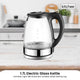 1.7L Electric Glass Kettle LED Blue Light 360 Automatic Cordless Water Boiling Jug – view 2
