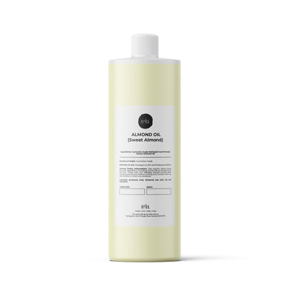 Australian Sweet Almond Oil 500ml - 100% Pure, Cold Pressed, Cosmetic Grade for Skin, Hair, Massage
