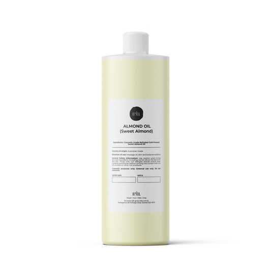Australian Sweet Almond Oil 500ml - 100% Pure, Cold Pressed, Cosmetic Grade for Skin, Hair, Massage