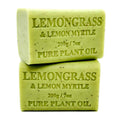 Australian Pure Plant Oil Soap Bars - 2x 200g Lemongrass & Lemon Myrtle, French Triple-Milled, Non-Drying