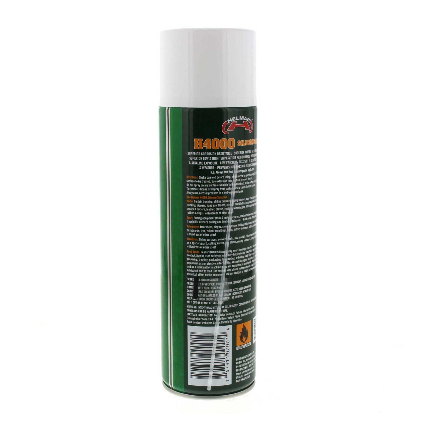 Helmar H4000 Silicone Spray 300g Food Grade Lubricant Non-Staining Industrial Strength