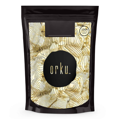 Orku Organic Unrefined Shea Butter 100g - Pure African Karite Chunks for Skin & Hair, Vegan, Cruelty-Free