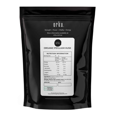 Organic Psyllium Husk 1Kg - 100% Natural Fibre, Ispaghula, India Origin, Resealable Bag