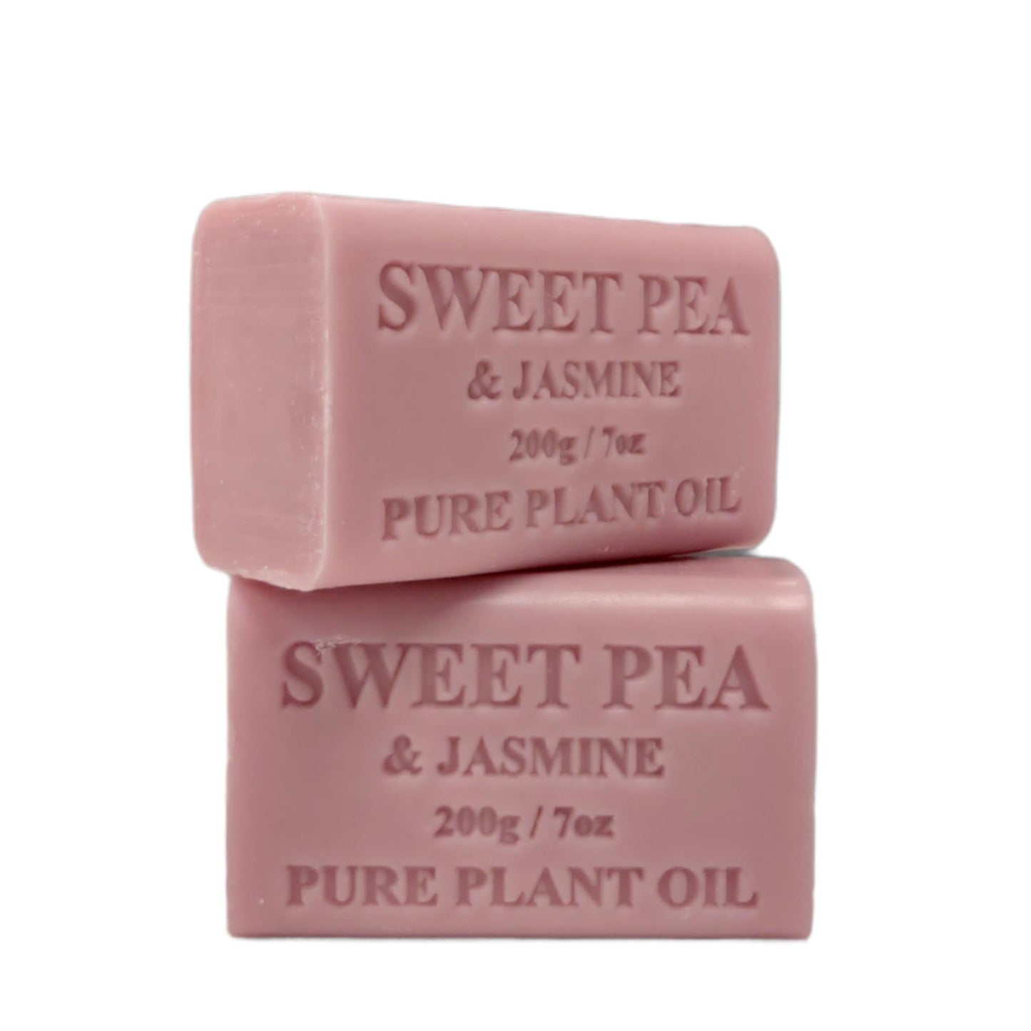 Sweet Pea Jasmine Soap Bar 200g - French-Milled, Pure Plant Oil, Non-Drying, Made in Australia (10 Pack)
