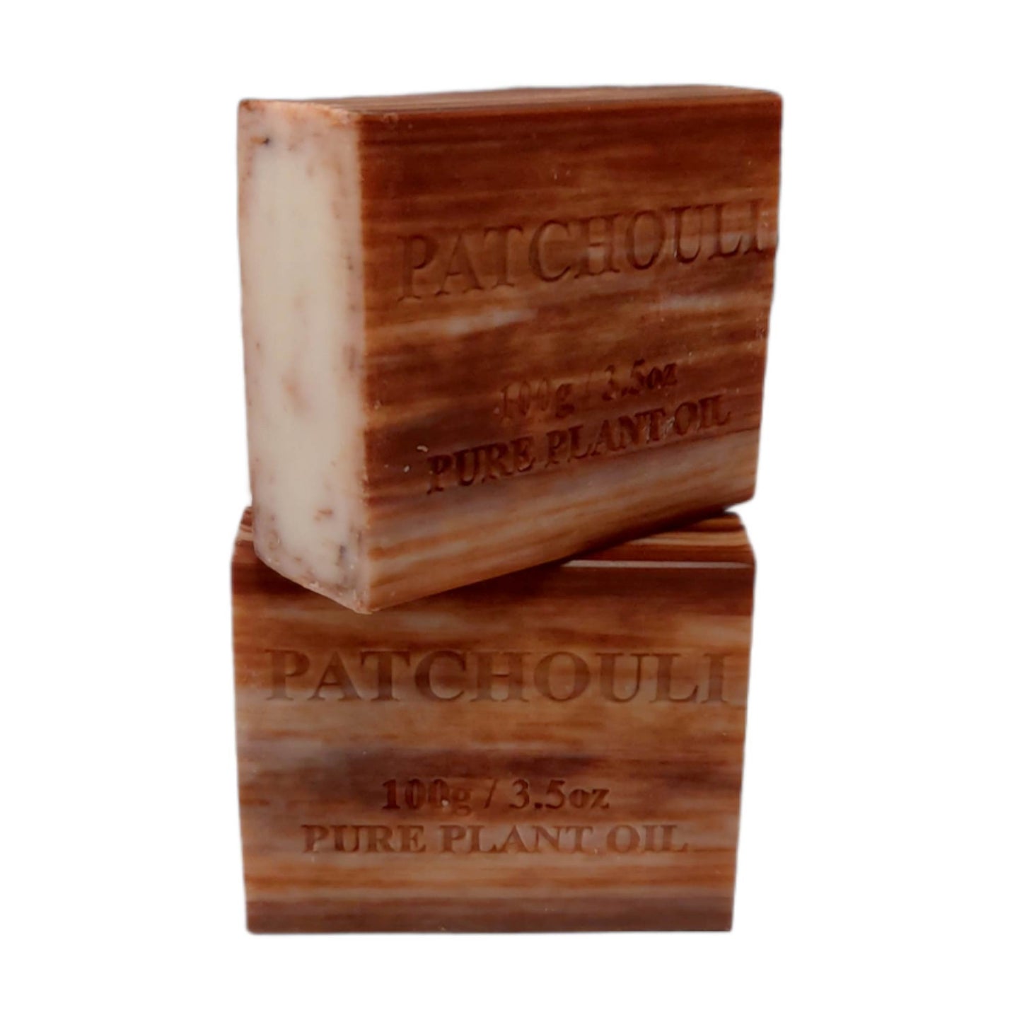 Patchouli Scented Pure Plant Oil Soap Bars 100g, French Triple-Milled, 10 Pack, Made in Australia