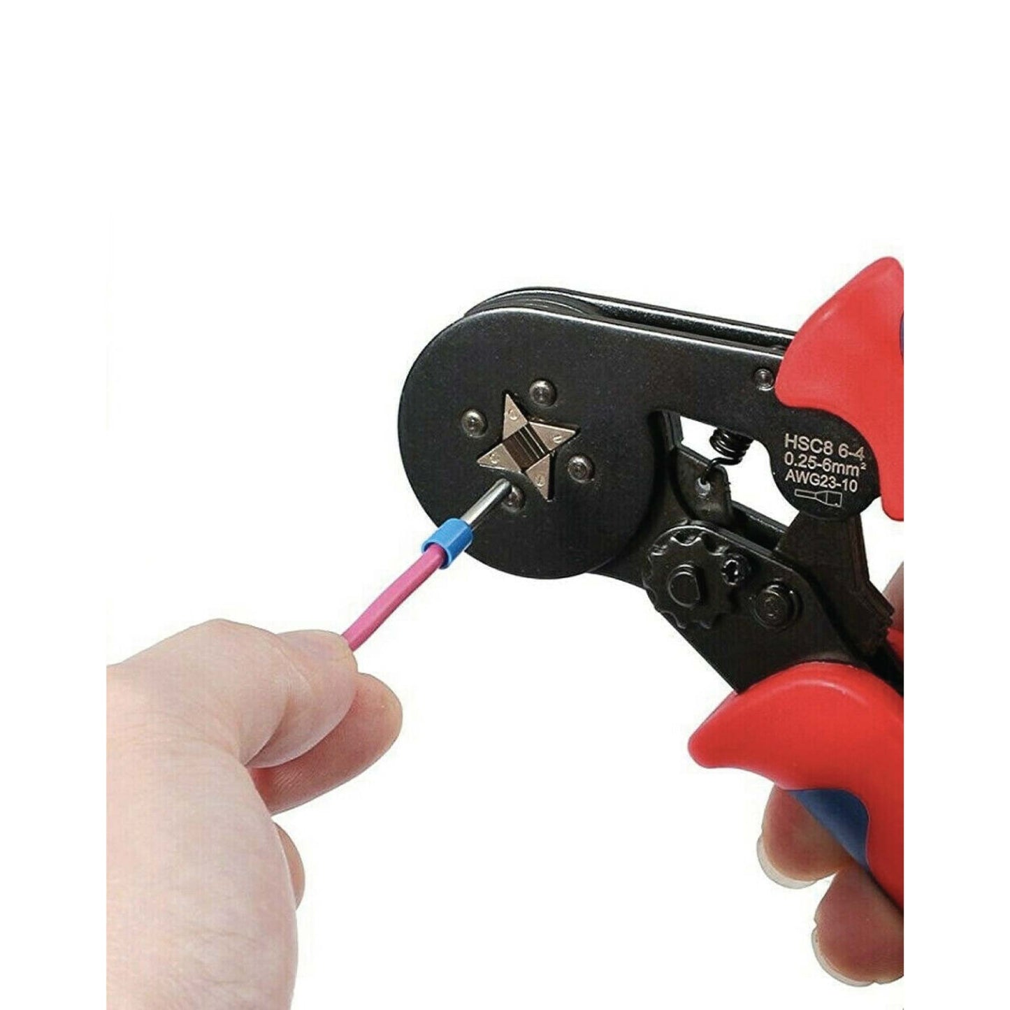 Copper Crimping Terminal Set 1300 Pcs with HSC8 6-4A Plier, Assorted Ferrules, Ergonomic Handle