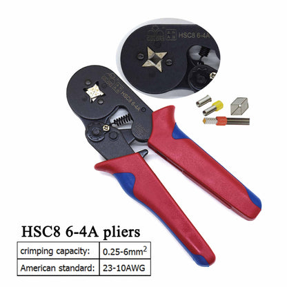 Copper Crimping Terminal Set 1300 Pcs with HSC8 6-4A Plier, Assorted Ferrules, Ergonomic Handle