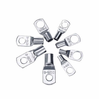Copper Cable Lugs 240 Pcs Tin-Plated SC6-SC50 Ring Connectors, High Corrosion Resistance, -55 to 100°C