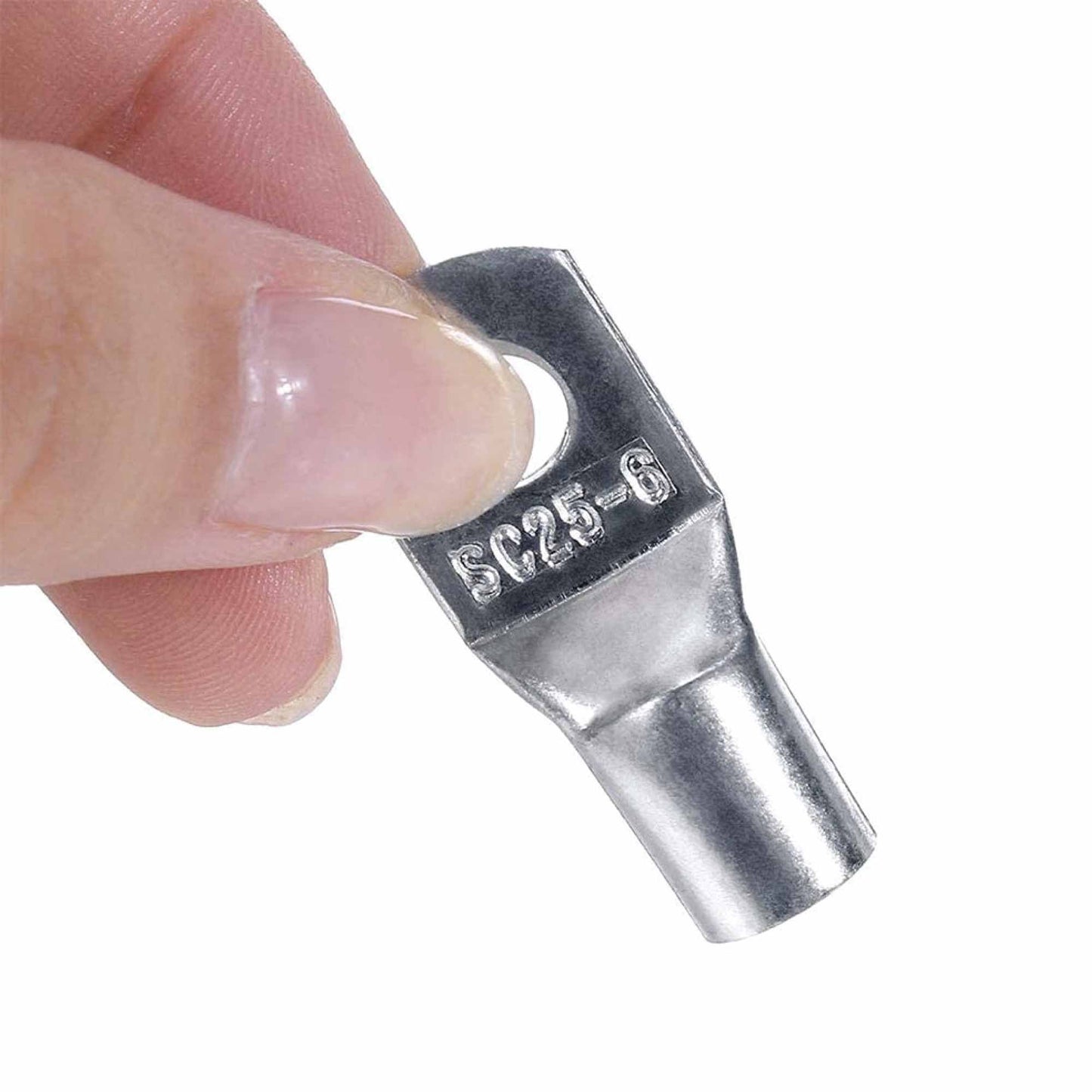 Copper Cable Lugs 240 Pcs Tin-Plated SC6-SC50 Ring Connectors, High Corrosion Resistance, -55 to 100°C