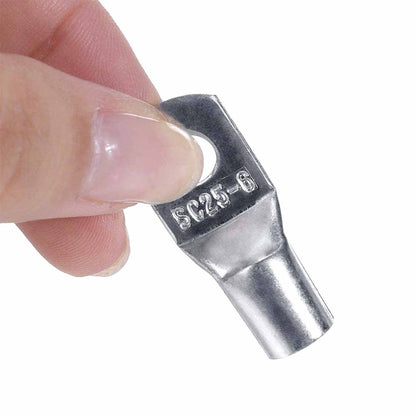 Copper Cable Lugs 240 Pcs Tin-Plated SC6-SC50 Ring Connectors, High Corrosion Resistance, -55 to 100°C