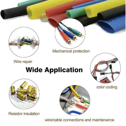 530 Pcs Heat Shrink Tubing Set, 5 Colors, 1.5-10mm, Polyolefin, Flame Retardant, RoHs CE Approved