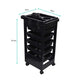 6 Tier Hairdressing Trolley Black 82x49x32cm Salon Hair Colouring Rolling Cart – view 2