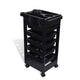 6 Tier Hairdressing Trolley Black 82x49x32cm Salon Hair Colouring Rolling Cart – view 5