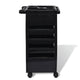 6 Tier Hairdressing Trolley Black 82x49x32cm Salon Hair Colouring Rolling Cart – view 6
