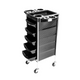5 Drawer Hairdressing Trolley Black 90x30x36cm Hair Salon Beauty Rolling Cart – view 10