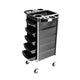 5 Drawer Hairdressing Trolley Black 90x30x36cm Hair Salon Beauty Rolling Cart – view 15