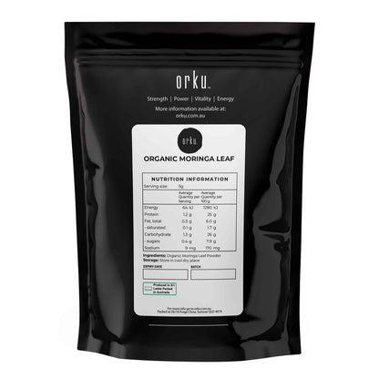 Orku Organic Moringa Leaf Powder 1Kg - Non GMO, Food Grade, Sri Lanka Origin