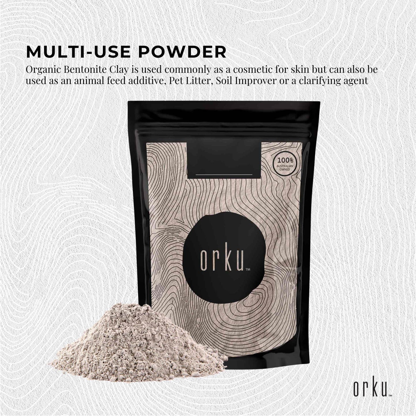 400g Organic Sodium Bentonite Clay Powder - Cosmetic Montmorillonite