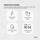 Teeth Water Flosser Rechargeable Cordless Cleaner - Travel Oral Irrigator White – view 9