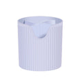 4 Slot Makeup Brush Organiser - White Plastic, 12x12x12.5cm, Stylish Design, Easy to Clean