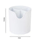 4 Slot Makeup Brush Organiser - White Plastic, 12x12x12.5cm, Stylish Design, Easy to Clean – view 3