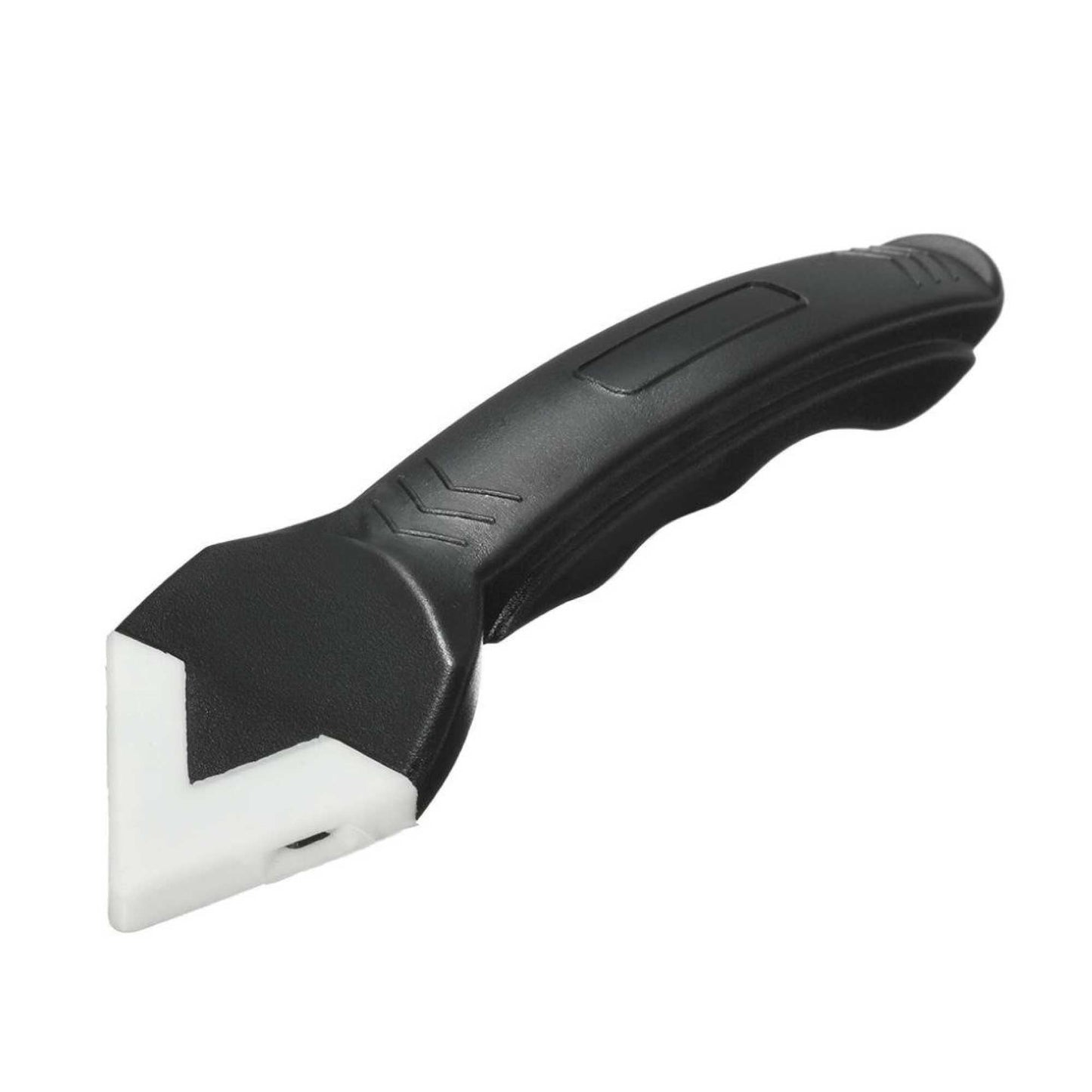 Sealant Scraper Kit 3pcs - Applicator with 4 Heads, Grout & Caulk Tool Set, Silver/Black, 140g