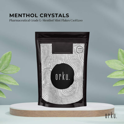 Orku 100g Menthol Crystals - USP Compliant L-Menthol Mint Flakes C10H200