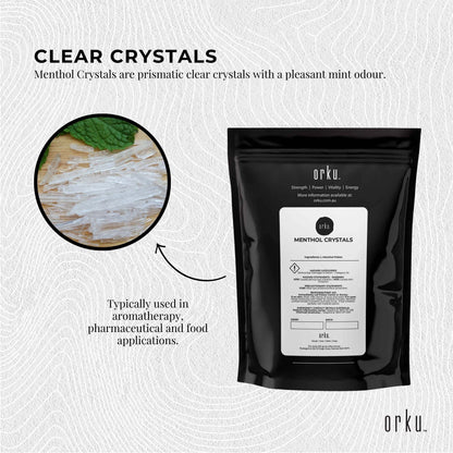 Orku 1Kg Menthol Crystals - USP Compliant L-Menthol Mint Flakes C10H200