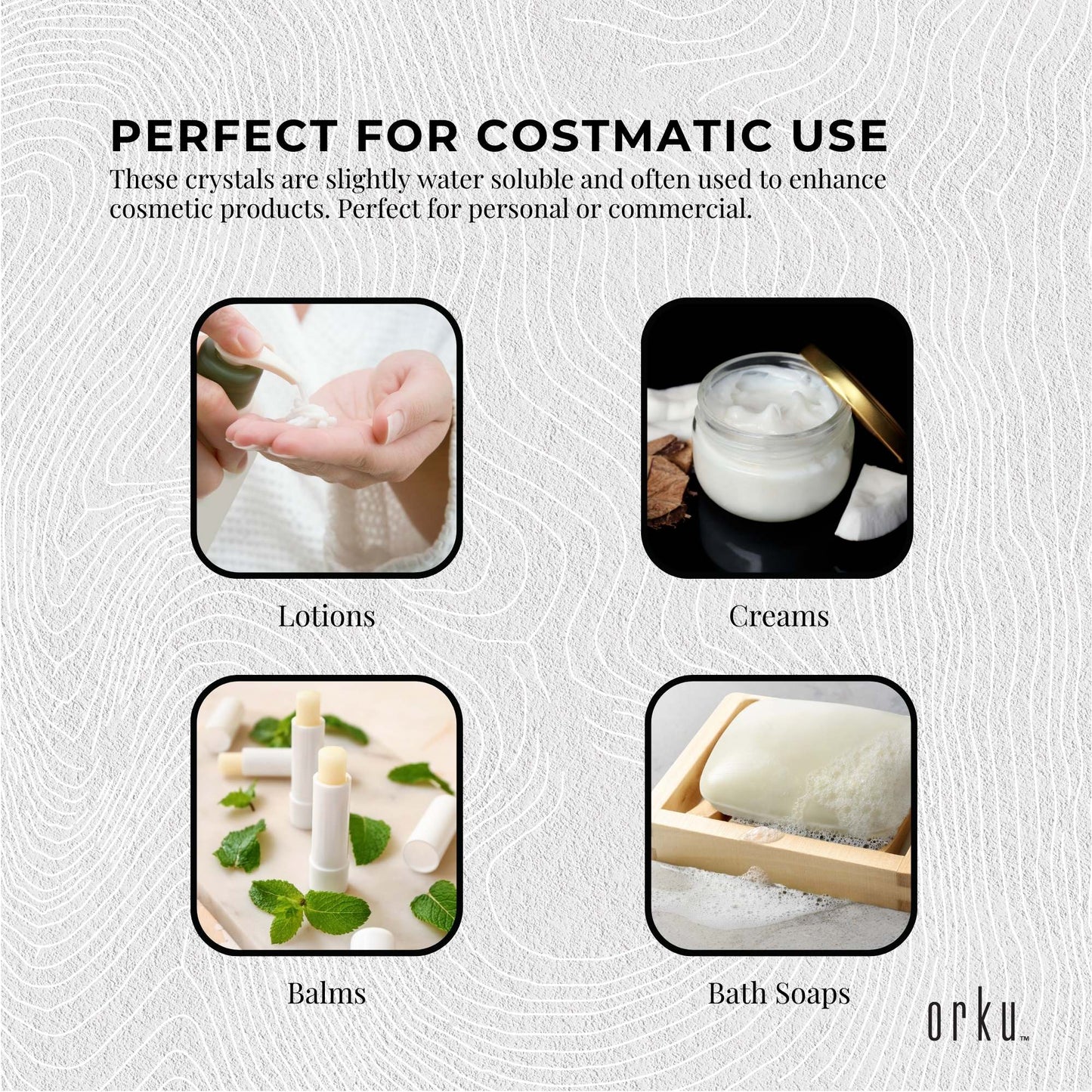 Orku 1Kg Menthol Crystals - USP Compliant L-Menthol Mint Flakes C10H200