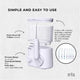 Water Jet Dental Flosser 600ml White - Electric Oral Pressure Tooth Irrigator – view 3