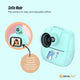 Kids Rechargeable Instant Print Camera Blue - Digital Thermal Photo Video MP3 – view 7
