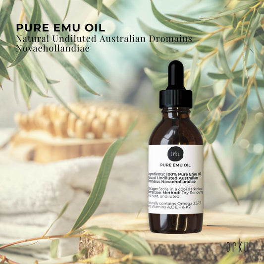 Orku 25ml Pure Emu Oil with Dropper - Undiluted Natural Dromaius Novaehollandiae – view 2