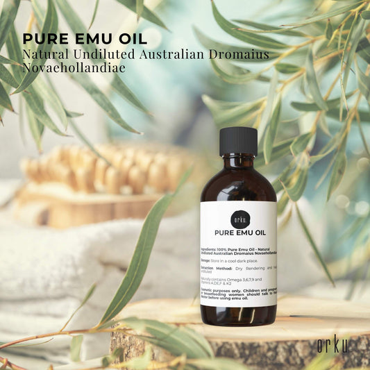 Orku 100ml Pure Emu Oil - Natural Undiluted Australian Dromaius Novaehollandiae – view 2