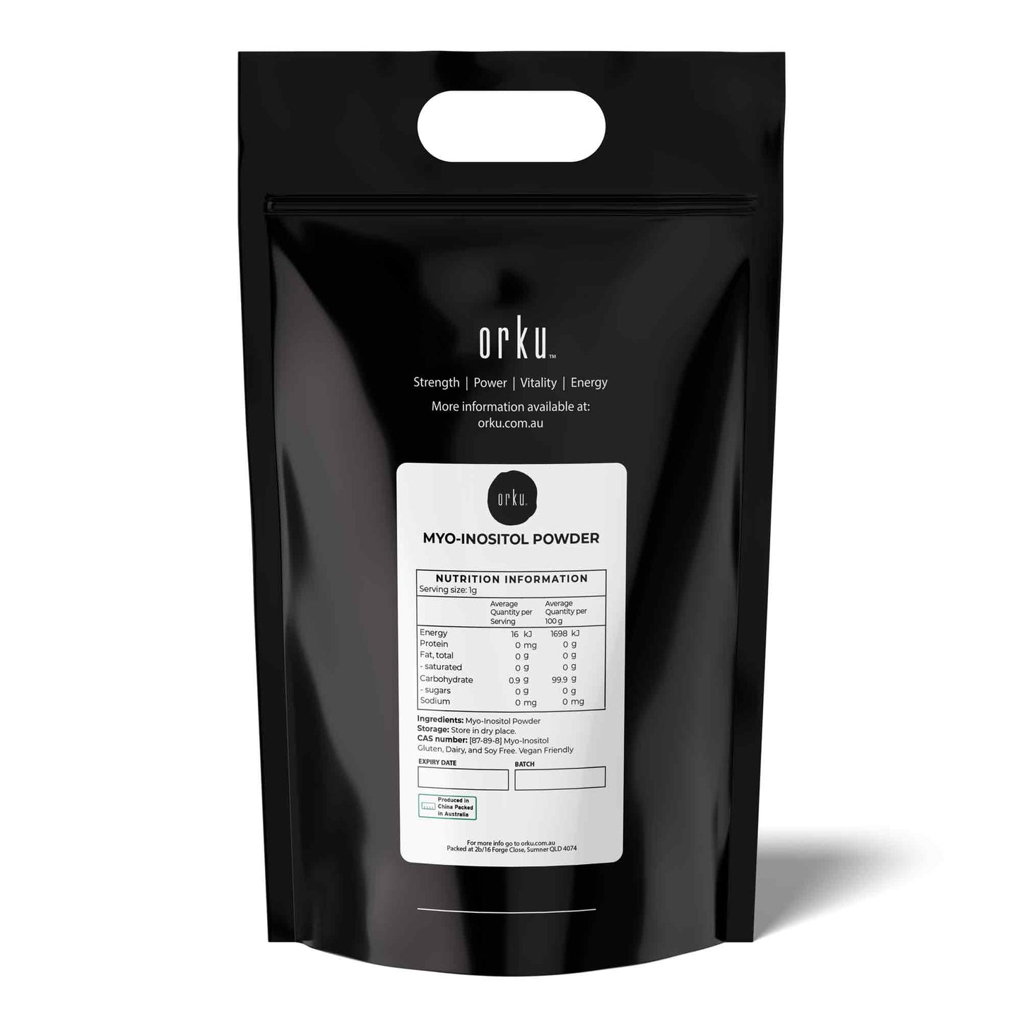 Orku 5Kg Myo Inositol Powder - USP Grade High Purity Unflavoured