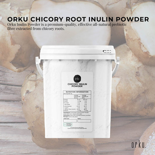 Orku 800g Chicory Root Inulin Powder Tub - Unflavoured Natural Prebiotic Fibre – view 2 - Auzzistore